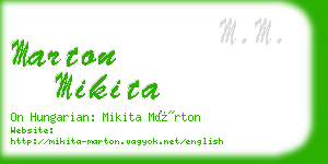 marton mikita business card